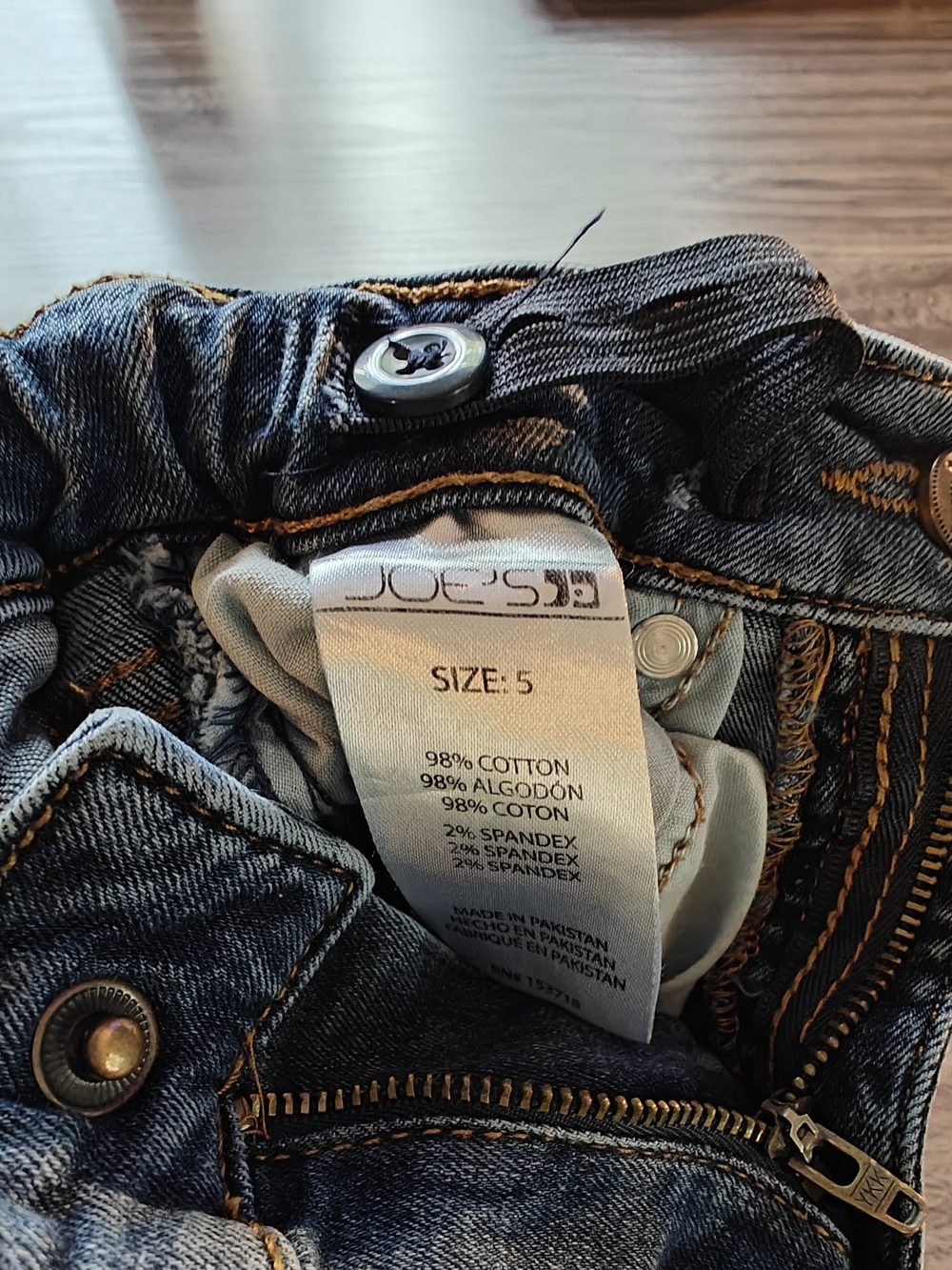 Joe's Jeans Kids Blue Denim Jeans with Gold Stitching